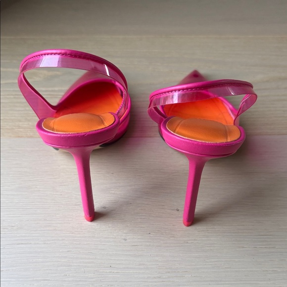 Zara Vibrant Pink and Orange Heels size 39/8 - Picture 5 of 7